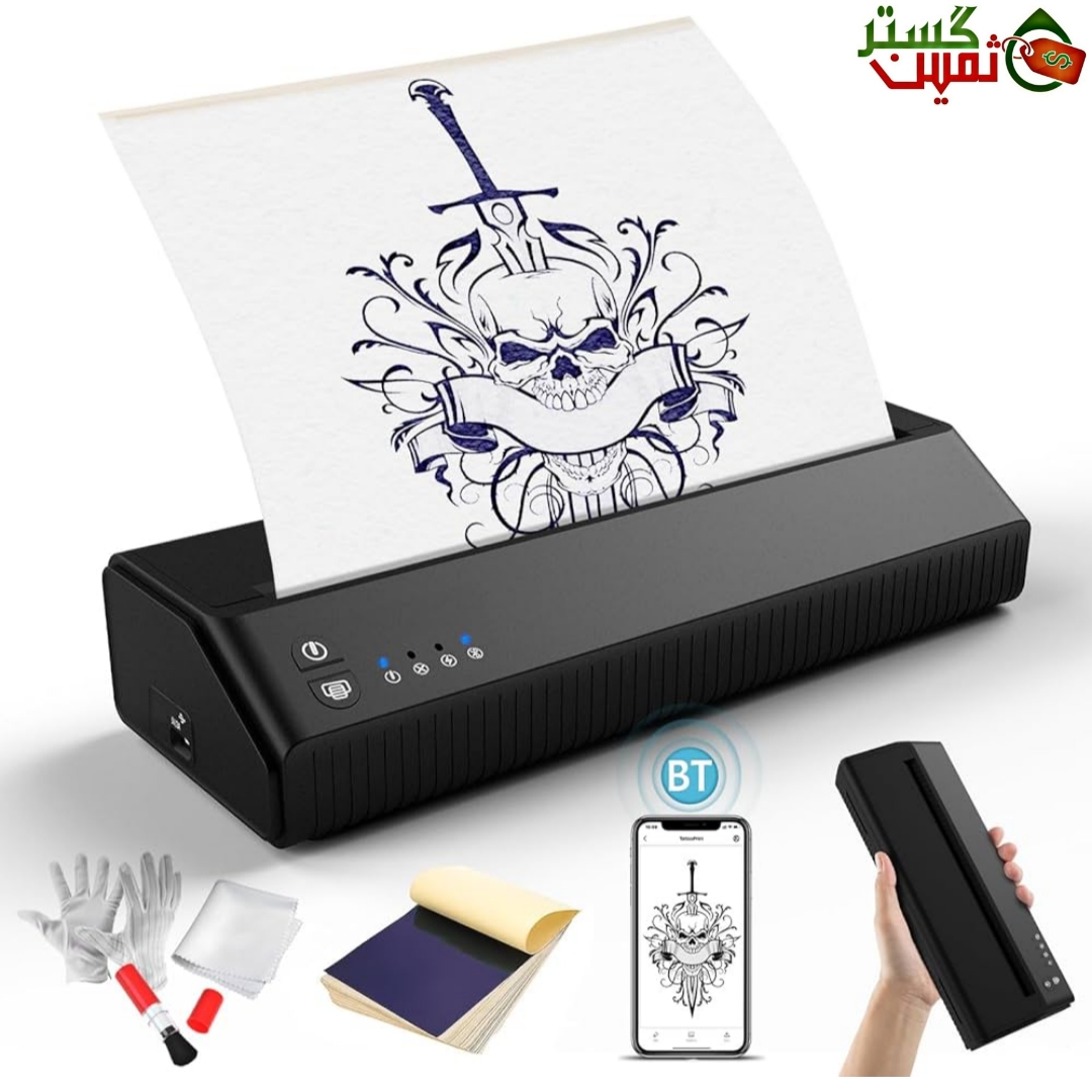   پرینتر حرارتی پرتابل بلوتوثی استنسیل تتو مدل P8008 TATTOO PRINTER 