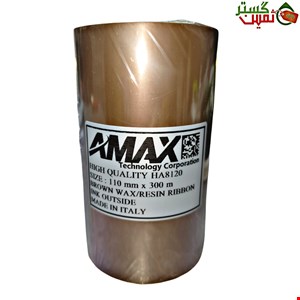 ریبون وکس رزین قهوه ای ۱۱۰ میلیمتر در ۳۰۰ متر